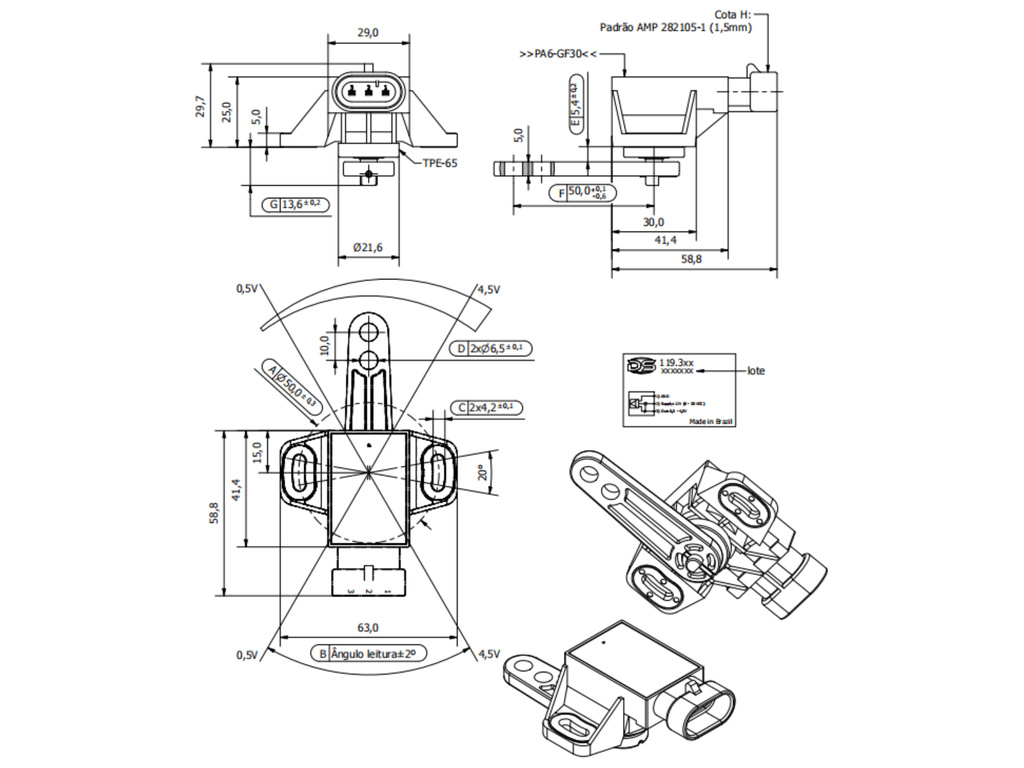 Desenho técnico — Sensor de Posição